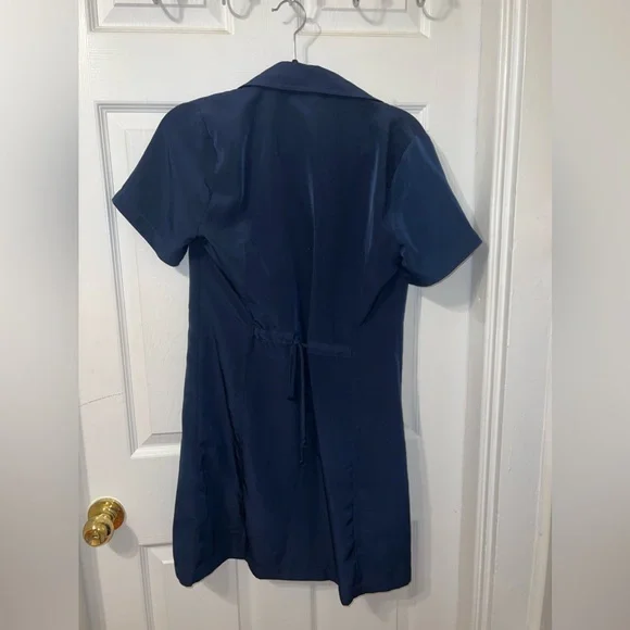 NWT BP. (Nordstrom) navy button up dress size small, extra button included! - Picture 3 of 6